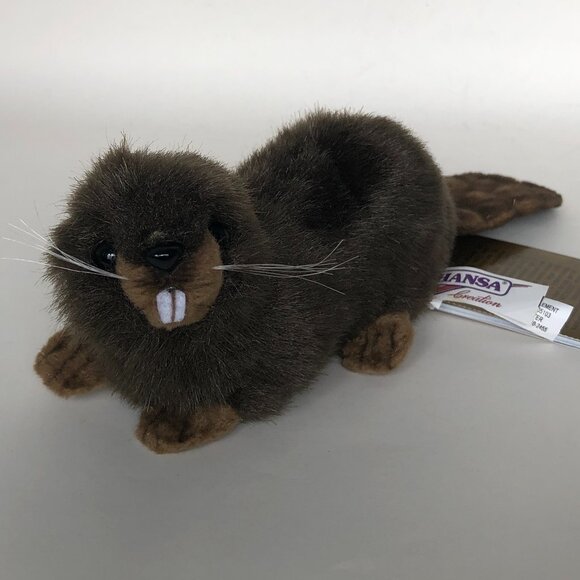 Hansa Handcrafted Beaver Stuffed Animal Brand New w/ Tag # 3839 - Picture 6 of 16